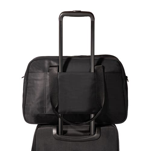 Baggallini Getaway Split Case Duffel Weekender Bag In Black Twill