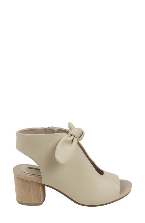 Good Choice New York Kimora Bow Block Heel Bootie In Beige