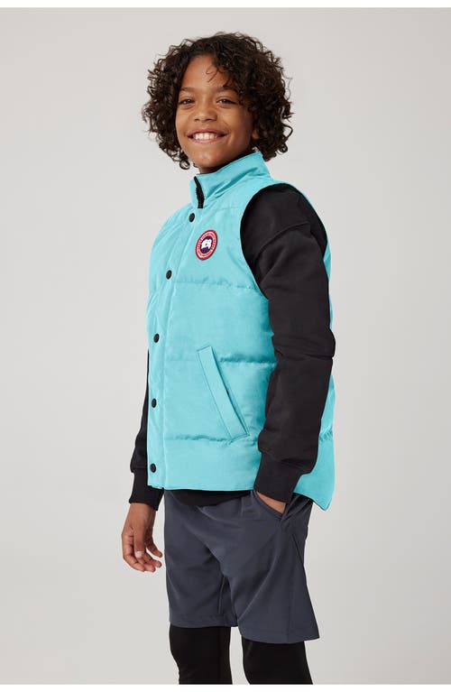 Shop Canada Goose Kids' Vanier Down Vest In Boulevqard Blue/navy
