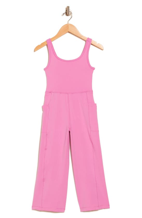 Shop 90 Degree By Reflex Kids' Wide Leg Crop Romper In Opera Mauve