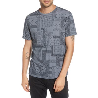 John Varvatos Star Usa Bandana Cotton Crewneck T-Shirt, Grey