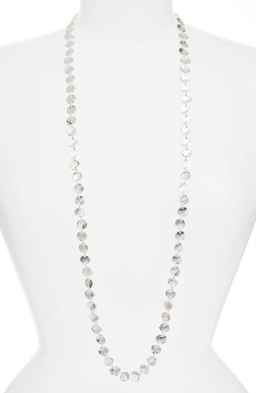 Sophia Long Necklace in Silver