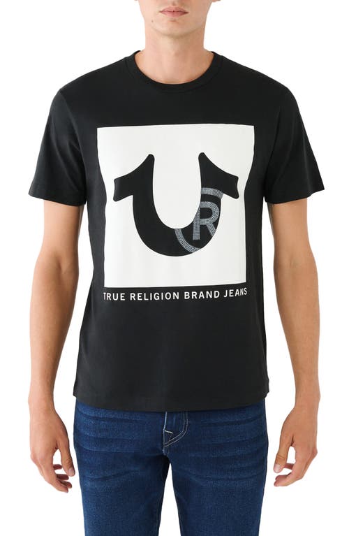 Studded Logo Graphic T-Shirt in Jet Black