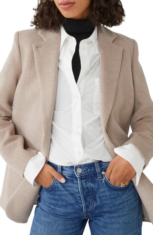 & Other Stories Oversize Wool Blend Blazer in Beige