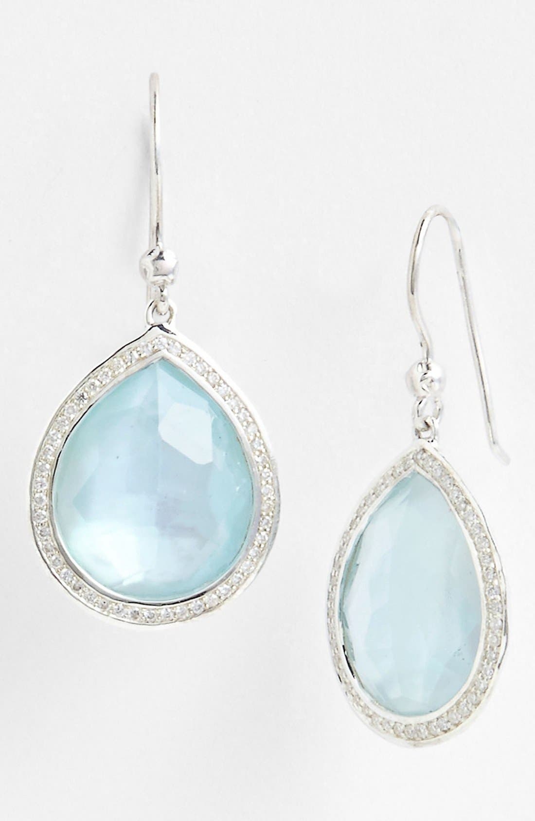 Ippolita Sterling Silver Rock Candy Large Teardrop Earrings W/ Diamonds
