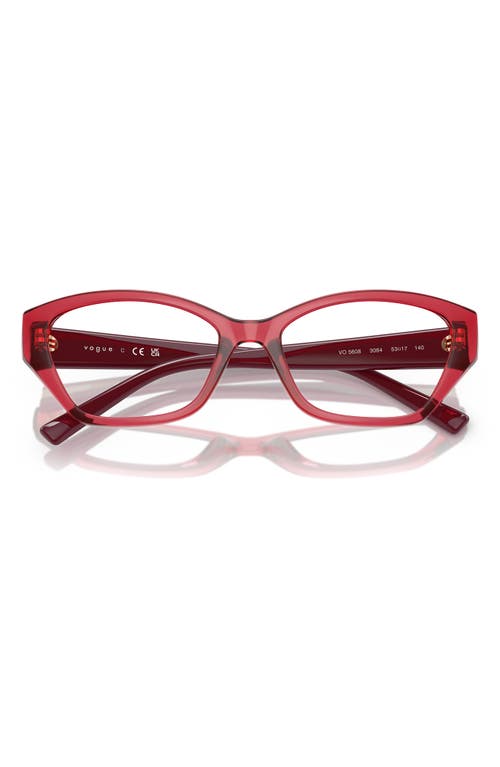 Vogue 53mm Cat Eye Optical Glasses In Red