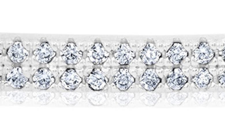 Shop Crislu Pavé Cubic Zirconia Bangle Bracelet In Silver