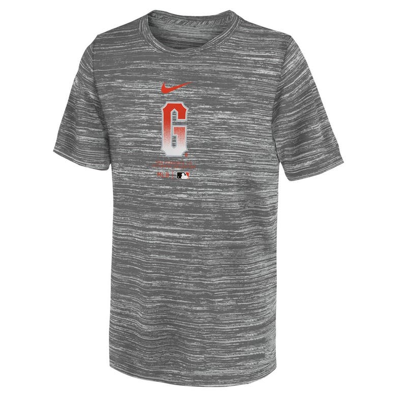 Shop Nike Youth  Gray San Francisco Giants City Connect Practice Graphic Performance T-shirt