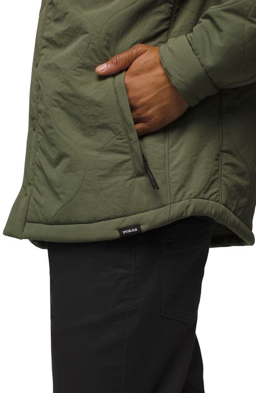 Prana Encinitas Quilted Jacket In Rye Green
