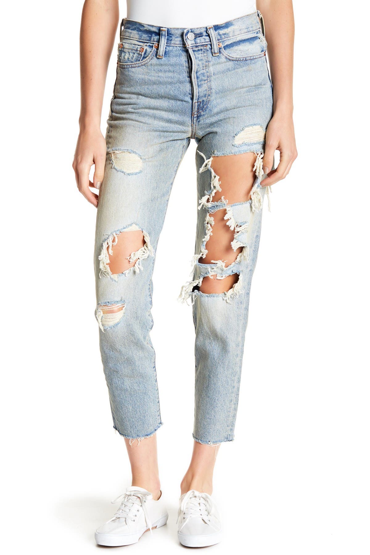 levi's wedgie fit distressed jeans