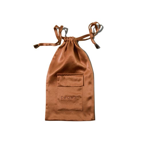 Shop Drowsy Sleep Co . Silk  Carry Pouch In Pumpkin Spice