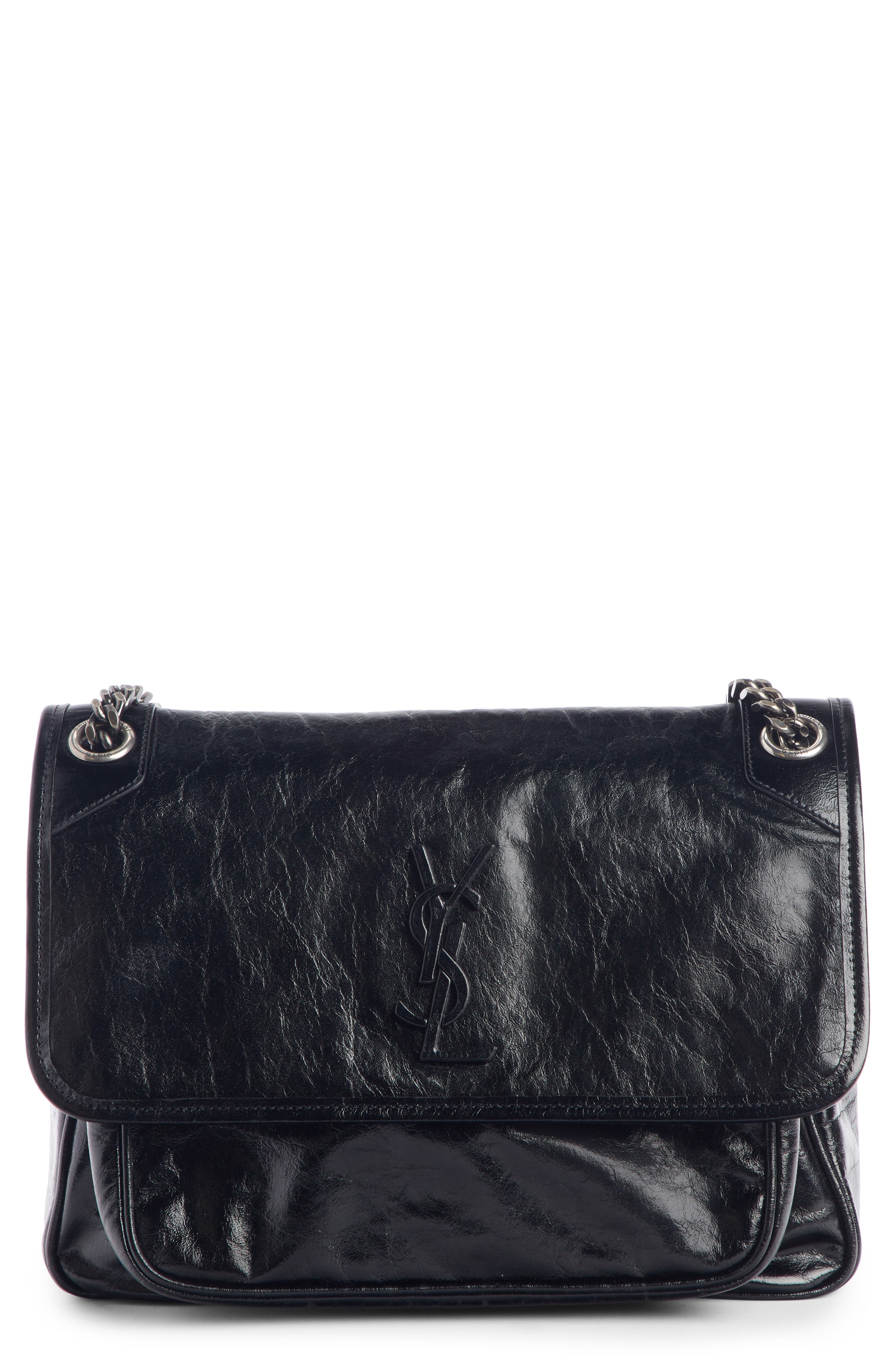 saint laurent medium niki leather shoulder bag