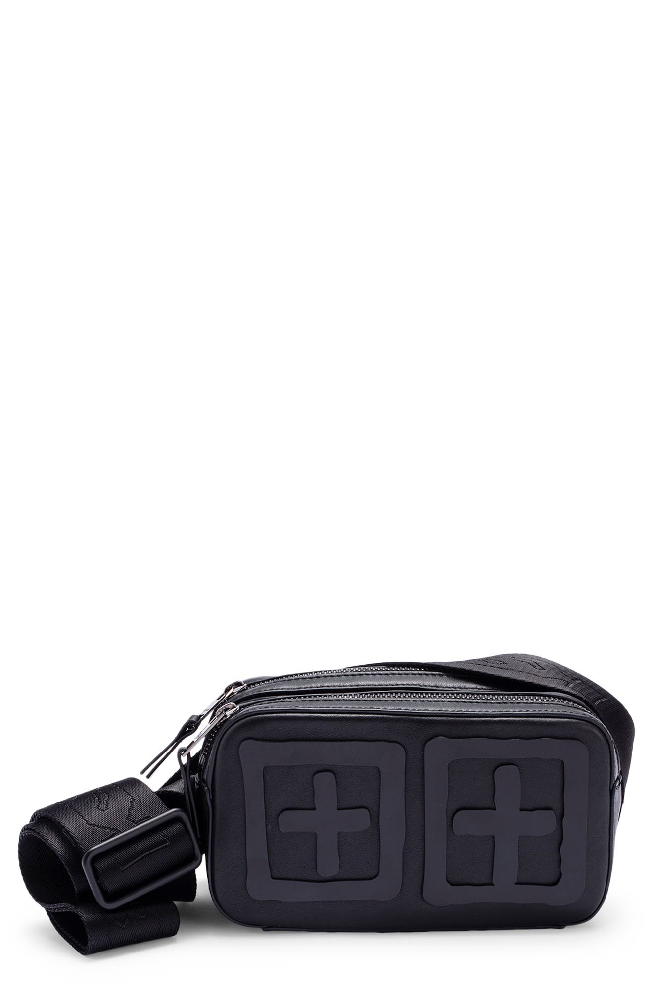 Ksubi T-Box Leather Crossbody Bag in Black | Smart Closet