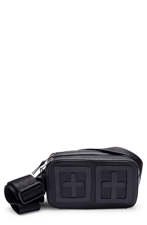Ksubi T-Box Leather Crossbody Bag in Black