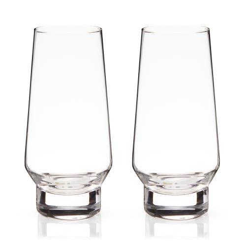 Viski Weighted Stemless Champagne Flutes In Clear