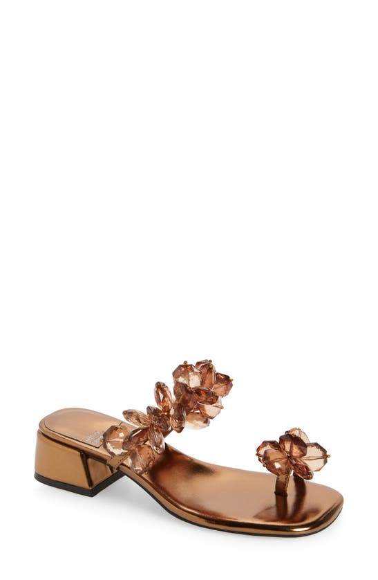 Shop Jeffrey Campbell Innocent Slide Sandal In Bronze