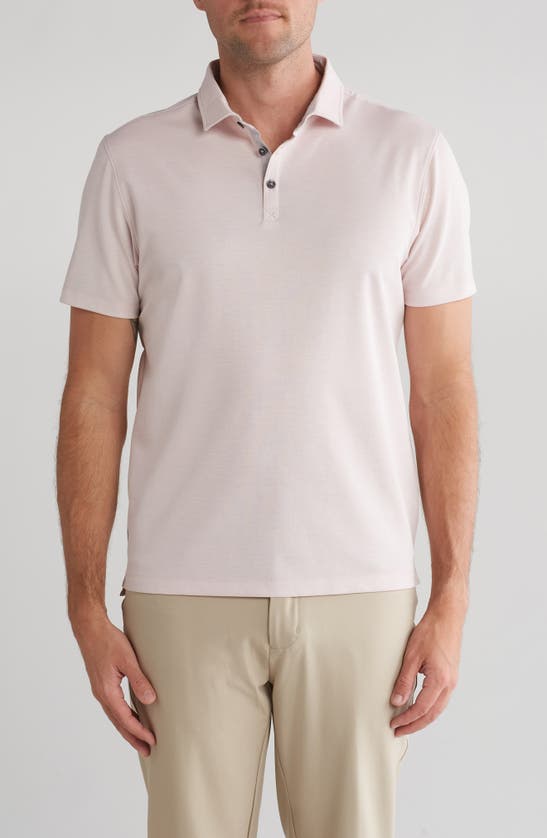 Shop Pto Hamn Solid Polo In Pale Pink