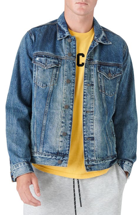 Lucky Brand Men's Mckinney Denim Jacket Size Small Trucker Button Blue NWOT