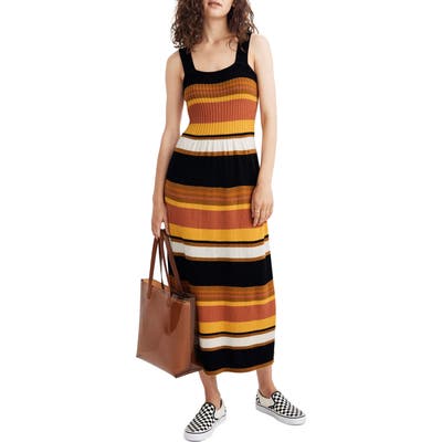 Madewell Rib Tank Sweater Dress, Black