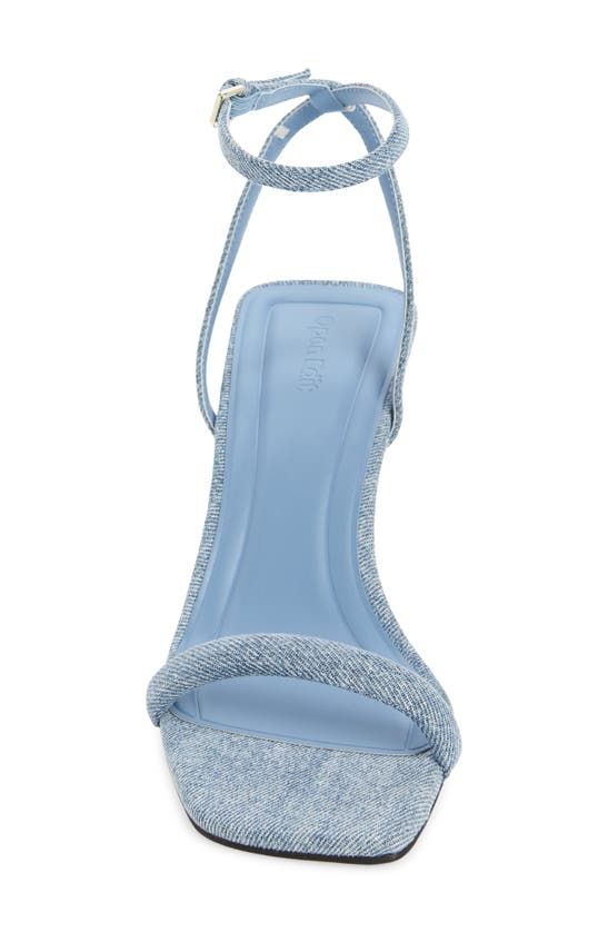 Shop Open Edit Taytum Ankle Strap Sandal In Blue Stonewashed Denim