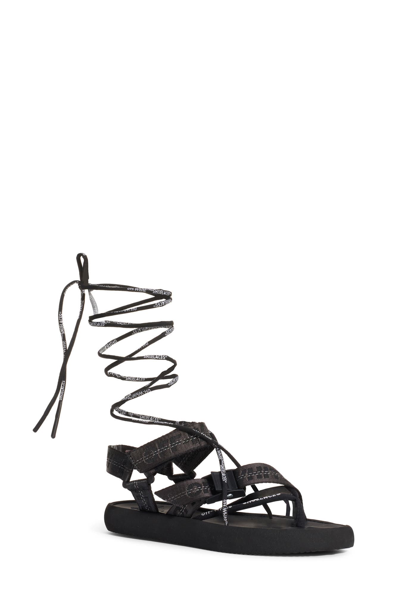 off white multi strap sandals