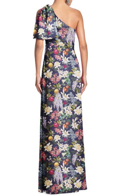 Shop Sachin & Babi Chelsea One-shoulder Gown In Alto Giardino