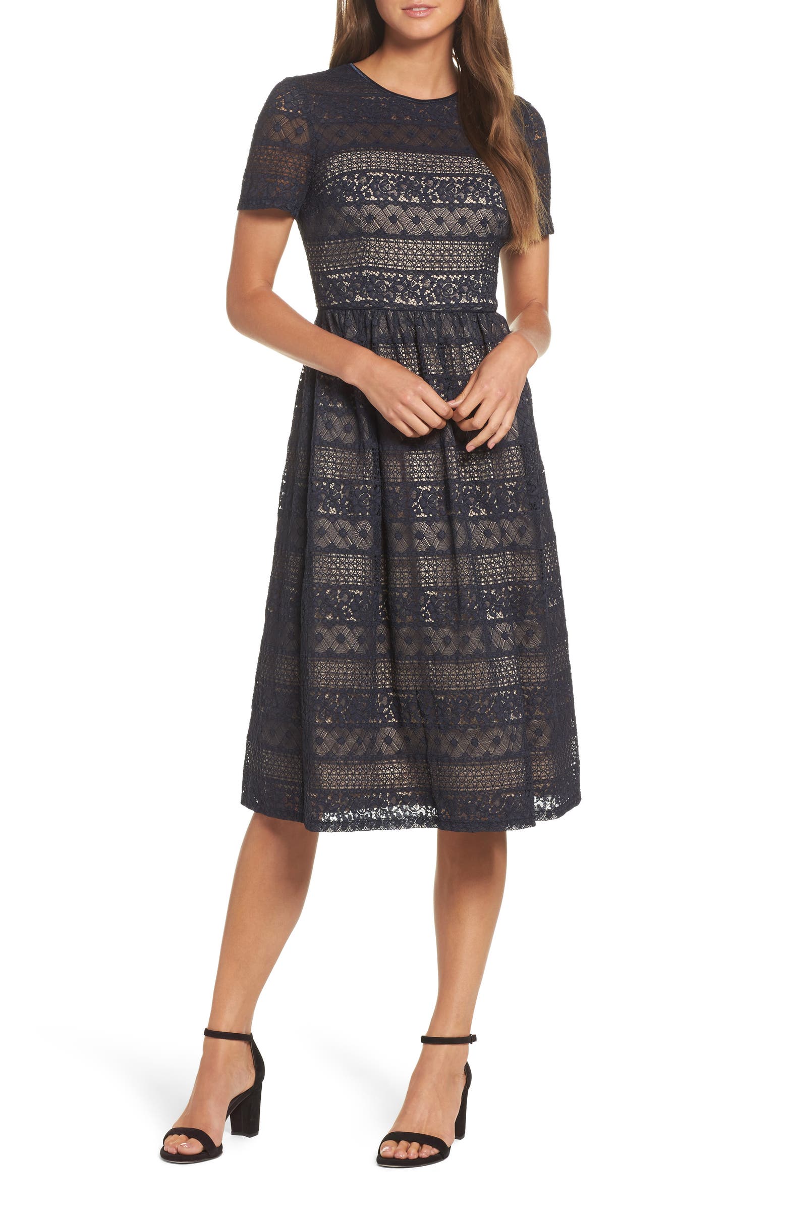 Maggy London Lace Midi Dress (Regular & Petite) | Nordstrom