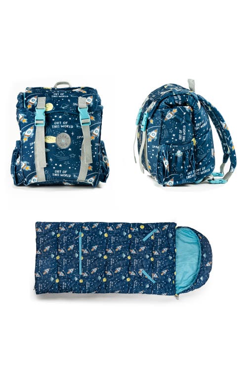 mimish Kids' Sleep-n-Pack Space Print Sleeping Bag Backpack in Space Multi-Print at Nordstrom