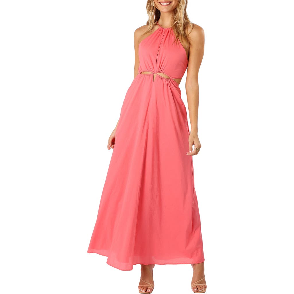 Petal And Pup Petal & Pup Carton Cross Back Maxi Dress In Red