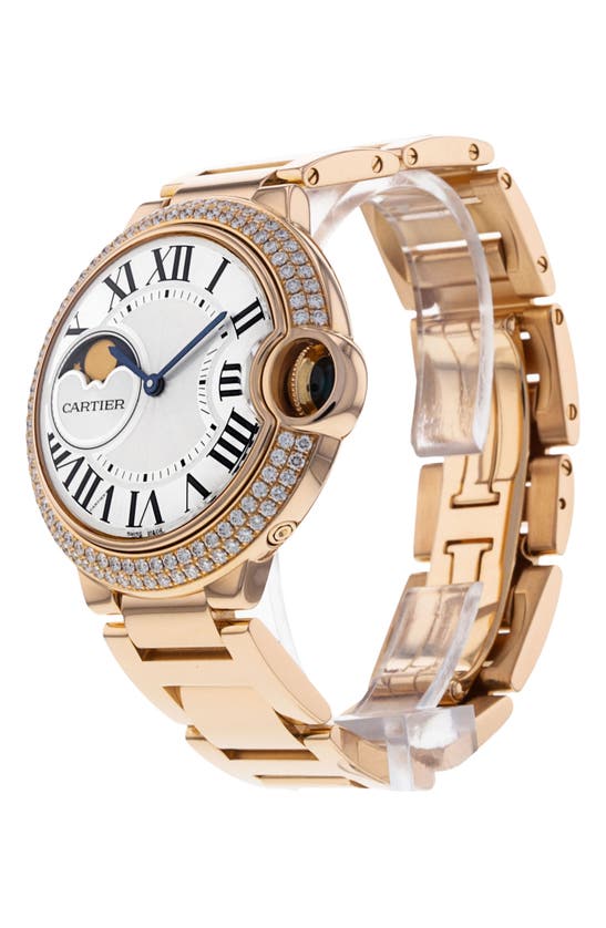 Shop Watchfinder & Co. Cartier  Ballon Bleu Diamond Automatic Bracelet Watch, 37mm In Silver