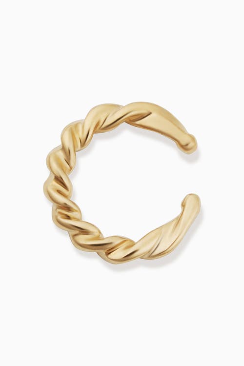 Oradina Women's 14k Yellow Gold With A Twist Ear Cuff In Yellow Gold