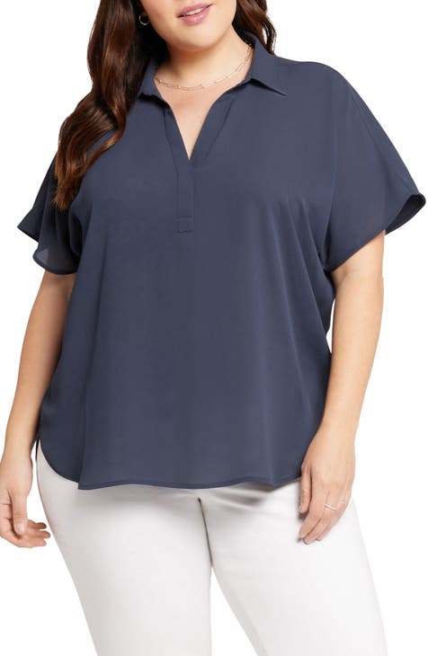 Becky Georgette Popover Top (Plus Size)