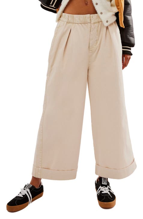 Women\'s 100% Cotton Wide-Leg Pants | Nordstrom