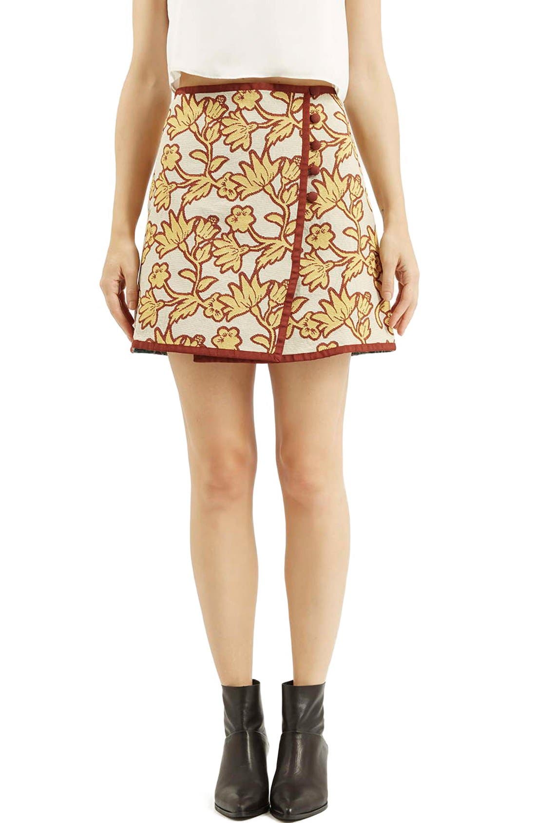 High Rise Floral Wrap Skirt Nordstrom