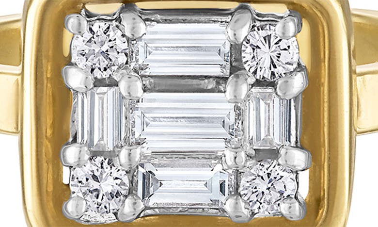 Mindi Mond Clarity Cube Diamond Ring In 18k Yellow Gold