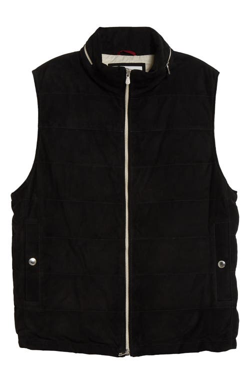 Shop Brunello Cucinelli Quilted Suede Vest In Cqd26black