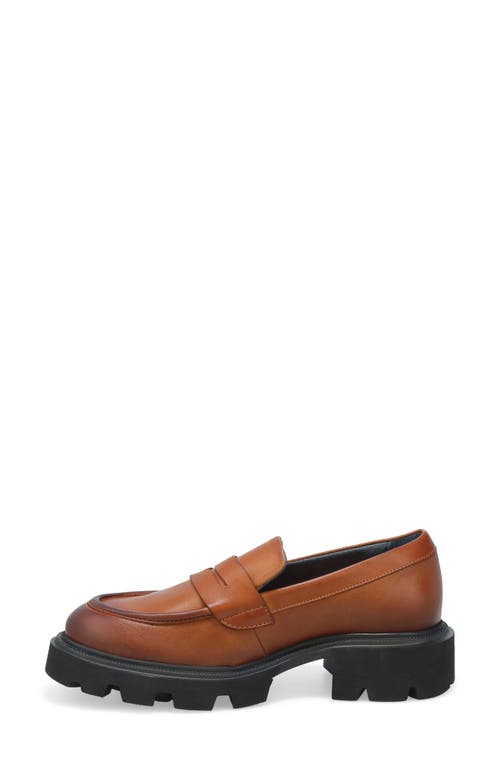 Shop Miz Mooz Toni Lug Sole Penny Loafer In Brandy Antique