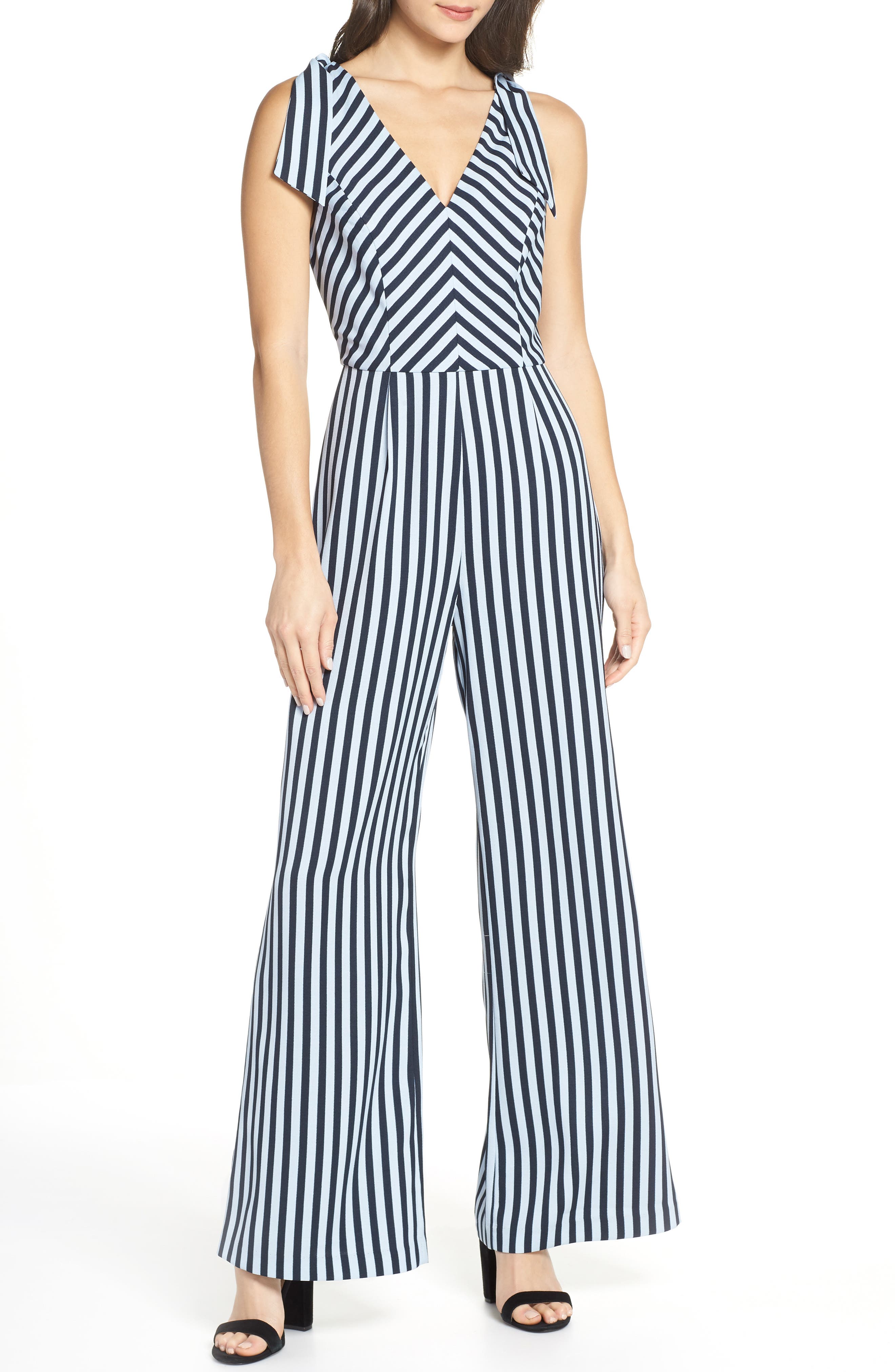 charles henry off the shoulder jumpsuit