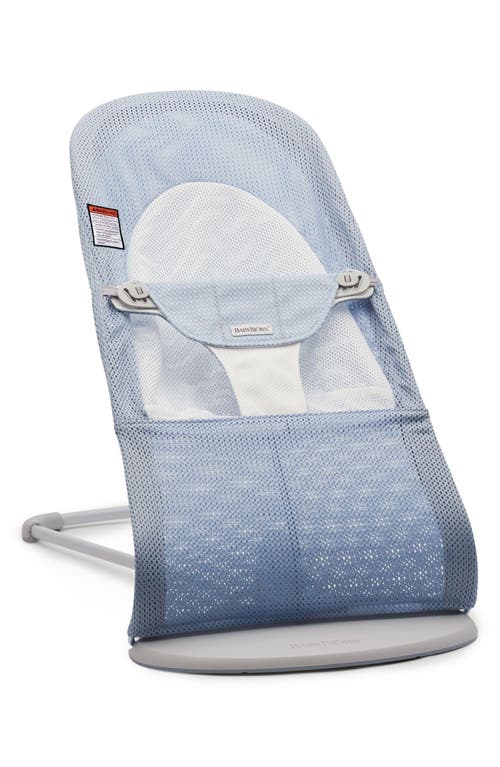 BabyBjörn Bouncer Balance Soft Convertible Mesh Baby Bouncer in Sky Blue/White at Nordstrom