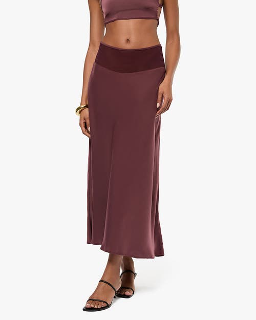 Shop Weworewhat Midi Chiffon Cutout Skirt In Merlot