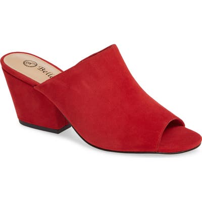Bella Vita Kathy Open Toe Mule, Red