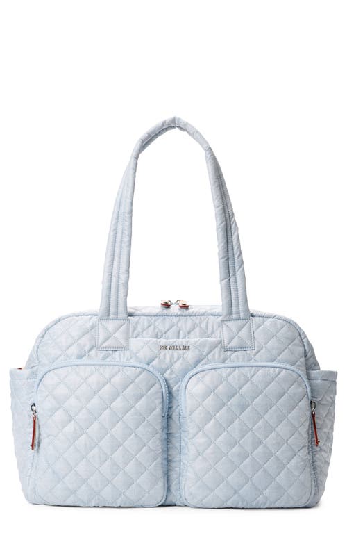 Nik Quilted Duffle Bag in Chambray