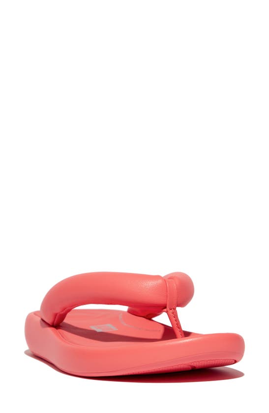 Fitflop Iqushion D-luxe Flip Flop In Rosy Coral