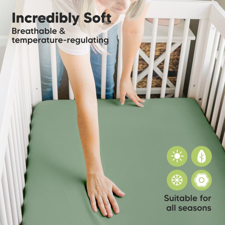 Keababies Isla Fitted Mini Crib Sheets In Hedges