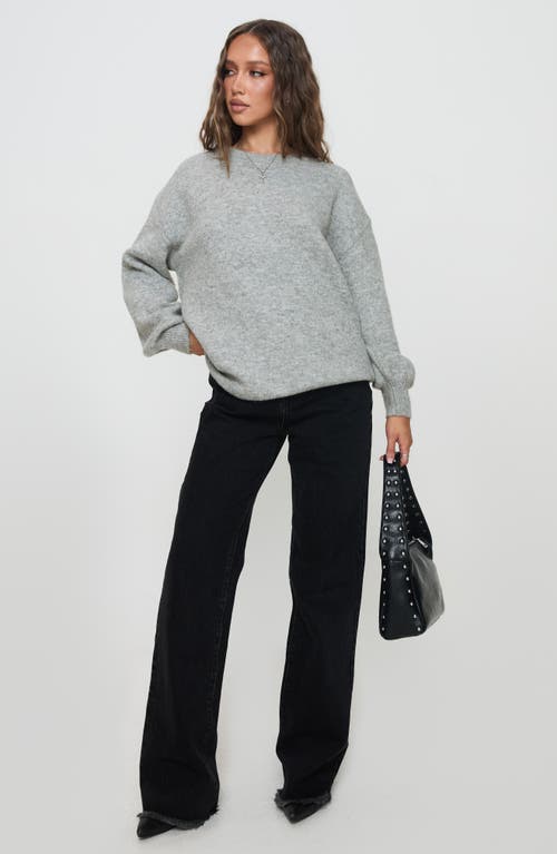 Princess Polly Ryanna Oversize Crewneck Sweater In Grey
