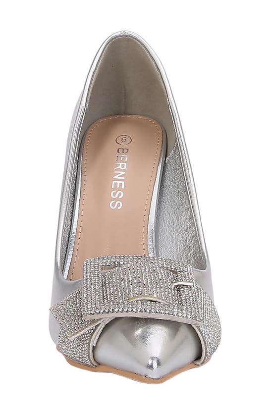 Shop Berness Emery Rhinestone Pump In Silver