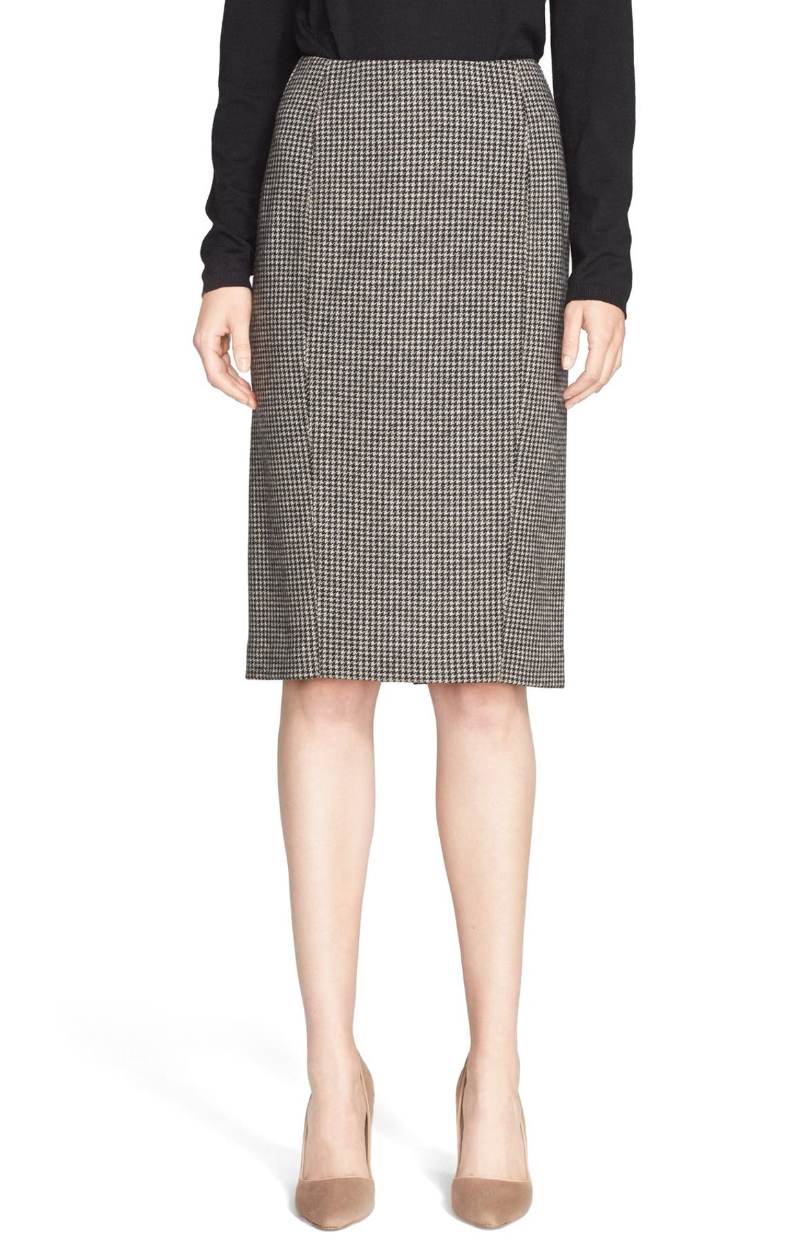 Max Mara 'Mida' Houndstooth Wool Jersey Skirt | Nordstrom