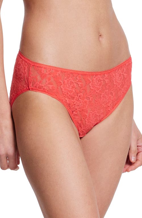 Hanky Panky Daily Lace V-kini In Hibiscus Bloom Pink