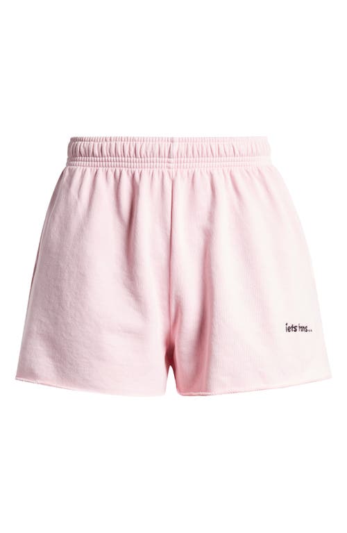 Mini Cotton Jogger Shorts in Pink