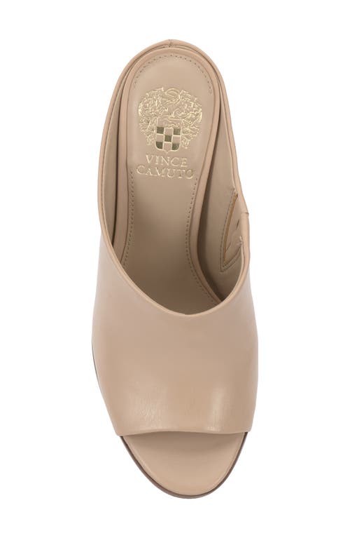 Shop Vince Camuto Brianda Open Toe Mule In Soft Buff